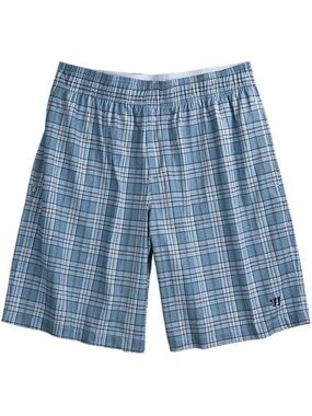 Warrior Lacrosse Shorts Mens Medium Lax Light Blue Navy White Black Plaid Summer